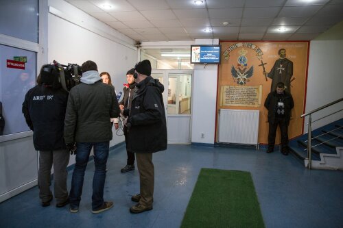 Echipa Gazetei, intervievată la Spitalul Malaxa (foto: George Popescu)