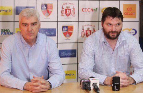 Aihan Omer (stânga) și Ionuț Rudi Stănescu, la prezentarea oficială // FOTO Telegraf-Constanța