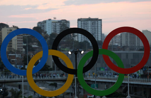 Vedere cu cercuri olimpice din Rio de Janeiro // Foto: Getty Images