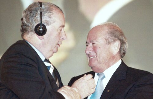 Julio Grondona (stânga), alături de Sepp Blatter Foto: Guliver/Getty Images