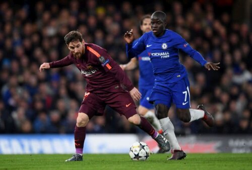 Kante în duel cu Messi FOTO: Guliver/GettyImages