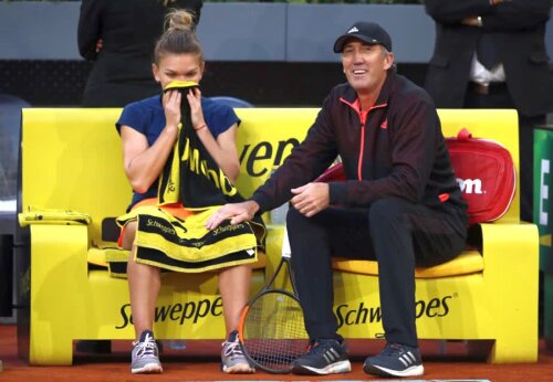 Simona Halep și Darren Cahill FOTO: Guliver/GettyImages
