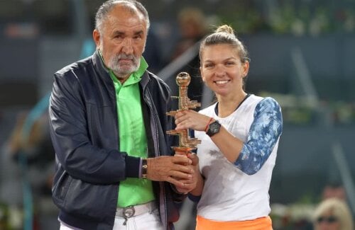 Ion Țiriac și Simona Halep după finala din 2017 // Foto: Guliver/GettyImages