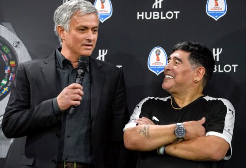 Diego Maradona și Jose Mourinho FOTO: Guliver/GettyImages