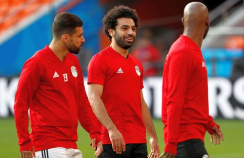 Salah s-a antrenat normal azi alături de coechipierii săi // FOTO: Reuters