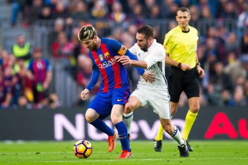 Dani Carvajal, în duel cu Leo Messi FOTO: Guliver/GettyImages