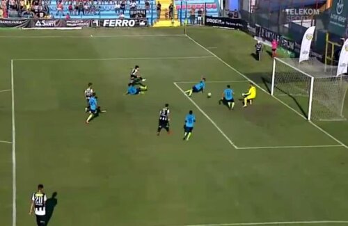 Momentul în care Florescu deschide scorul. Captură TV Telekom Sport