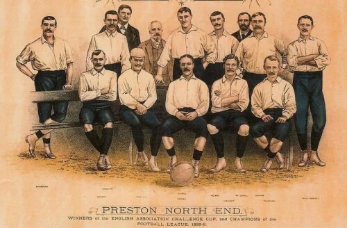 Imagine de epocă cu echipa Preston North End din sezonul 1888/1889 // Foto: Wikipedia