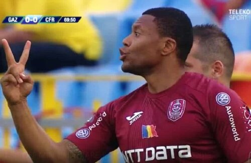 Julio Baptista a debutat la CFR. Captură TV Telekom Sport