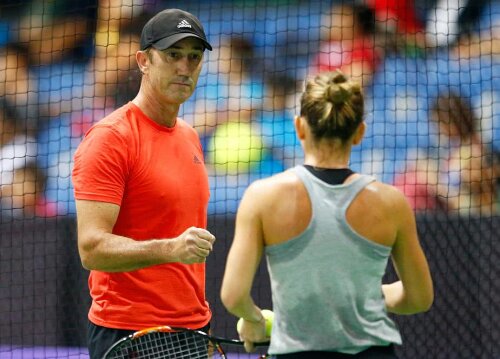 Darren Cahill și Simona Halep, foto: reuters