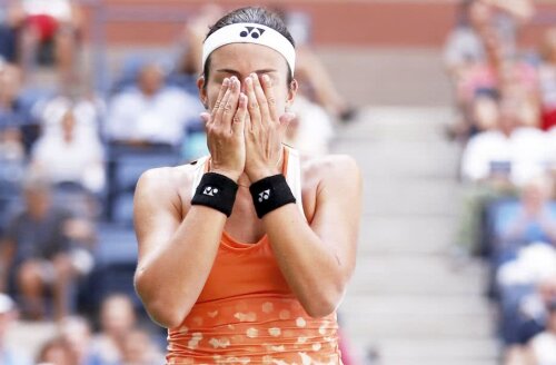 Anastasija Sevastova după mingea de meci cu Sloane Stephens, foto: reuters