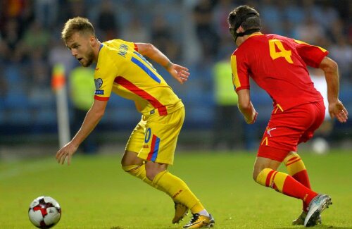 Maxim evolua ultima oară pentru națională în înfrângerea cu Muntenegru, 0-1, din preliminariile CM 2018, în septembrie anul trecut // FOTO: Gazeta Sporturilor