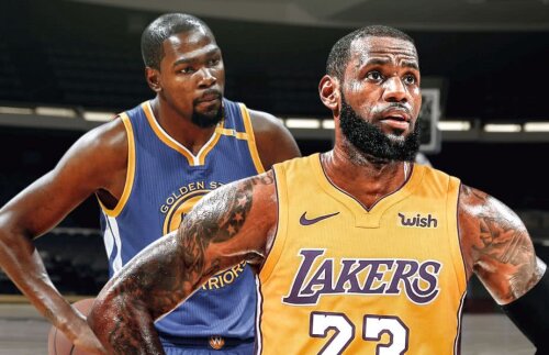 Kevin Durant (Golden State) și LeBron James (LA Lakers)