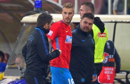 Bogdan Planic s-a accidentat în meciul cu Voluntari, 2-1, și va rata derby-ul cu Dinamo din 11 noiembrie. Și Mihai Bălașa e accidentat în acest moment // FOTO: Raed Krishan
