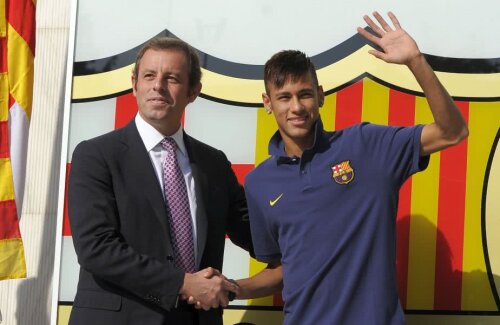 Sandro Rosell și Neymar, în 2013, după transferul la Barcelona // FOTO: Guliver/GettyImages