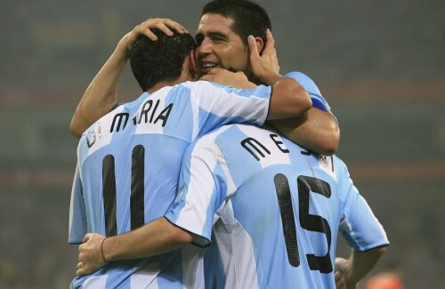 Juan Roman Riquelme, alături de Di Maria și Messi
(foto: Guliver/Getty Images)