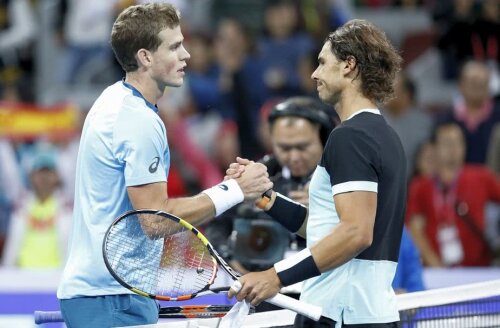 Vasek Pospisil, în stânga, și Rafael Nadal // FOTO: Guliver/GettyImages