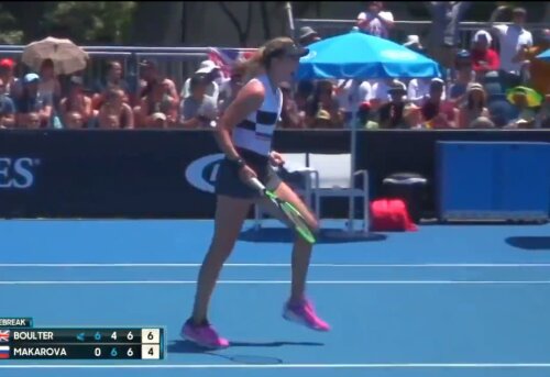 Katie Boulter se bucură la scorul de 7-4 în super tie-break