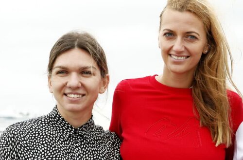 Simona Halep și Petra Kvitova, la un eveniment găzduit la începutul acestui an, în timpul turneului de la Sydney // FOTO: Guliver/Getty Images