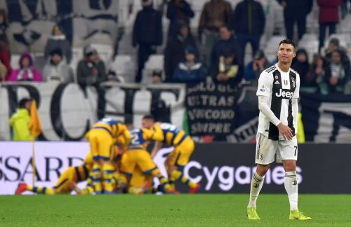 Cristiano Ronaldo, deznădăjduit după golul egalizator reușit de Gervinho. Juventus a remizat cu Parma, 3-3, după un adevărat thriller // FOTO: Guliver/Getty Images