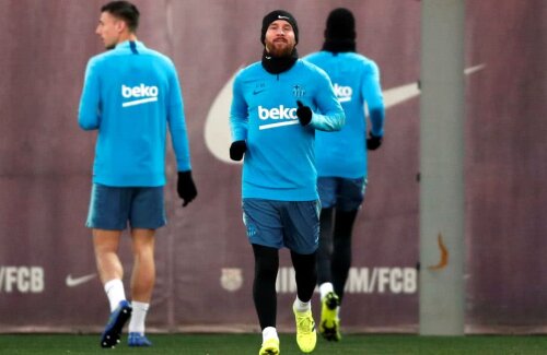 Leo Messi s-a antrenat normal marți seara // FOTO: Reuters