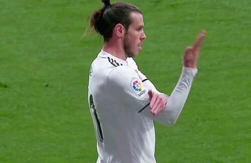 Gareth Bale și gestul său după golul reușit în fața lui Atletico / Captură Twitter