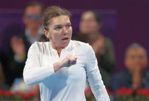 Simona Halep în finală la Doha FOTO: Reuters