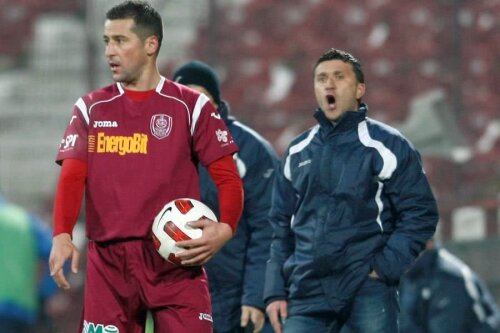 Alin Minteuan îi oferă indicații lui Cristian Panin într-un meci al CFR-ului din sezonul 2010-2011 // FOTO: GSP