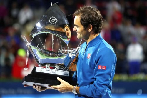 Roger Federer a câștigat la Dubai cel de-al 100-lea titlu al carierei // FOTO: GSP