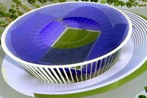 Macheta cu viitorul stadion al Timișoarei care circula în 2017