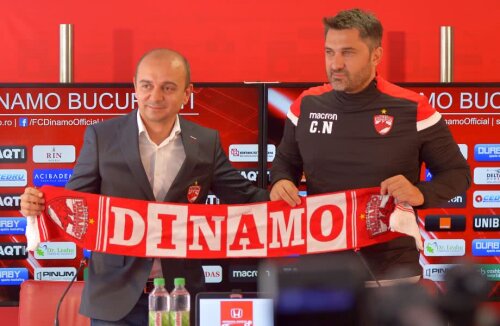 Alexandru David și Claudiu Niculescu la prezentarea antrenorului la Dinamo // Foto: Gazeta Sporturilor