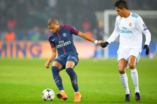 Mbappe și Varane, într-un duel din Liga Campionilor FOTO: Guliver/GettyImages