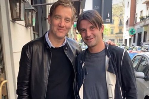 Cristi Chivu și Clive Owen