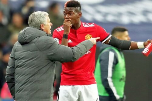 Jose Mourinho și Paul Pogba // FOTO: Guliver/Getty Images