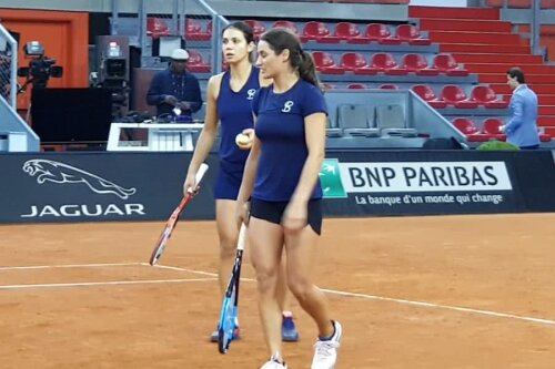 Raluca Olaru și Monica Niculescu, la antrenamentul de azi