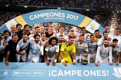 Real Madrid, după triumful cu Barcelona din Supercupa din 2017 // FOTO: Guliver/Getty Images