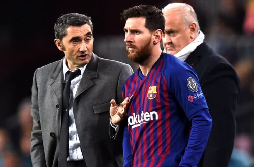 Ernesto Valverde și Lionel Messi, în decembrie în Liga Campionilor, foto: Guliver/gettyimages