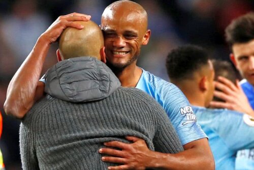 Pep Guardiola și Vincent Kompany // FOTO: Reuters