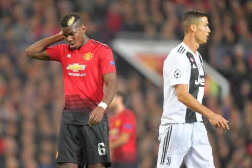 Pogba și Ronaldo, în duelul United - Juventus din grupele Ligii Campionilor FOTO: Guliver/GettyImages