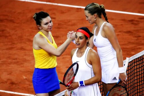 Confruntarea din semifinala Fed Cup dintre Franța și România a fost câștigată cu 3-2 de franțuzoaice, punctul decisiv fiind adus de Caroline Garcia și Kristina Mladenovic // Foto: Reuters