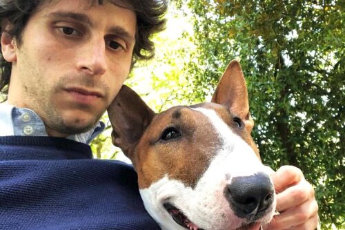 Diego Fabbrini și feblețea sa, bull-terrier-ul Sean