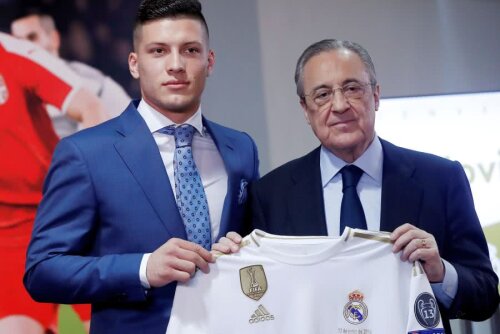 Luka Jovic și Florentino Perez // FOTO: Reuters