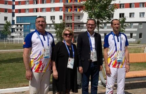 FOTO: Facebook MTS // Doinea Gradea, la Jocurile Europene de la Minsk, alături de George Boroi, Bogdan Matei și Mihai Covaliu