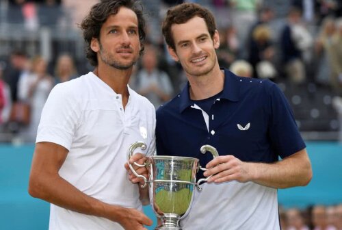 Andy Murray, în dreapta, alături de Feliciano Lopez // Foto: Reuters