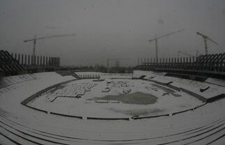 Vremea a dat peste cap şi lucrările la Naţional Arena » Pe minus 5%
