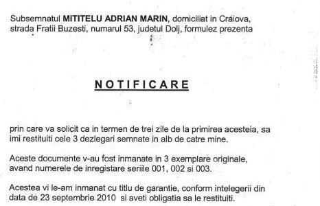 Iată documentele prin care Mititelu declară nule dezlegările lui Găman şi Bărboianu