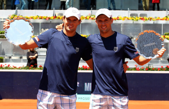 Bob şi Mike Bryan au cîştigat proba de dublu la Madrid