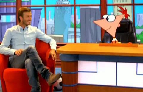 VIDEO / Beckham face SENZAŢIE într-un episod din serialul animat „Phineas şi Ferb”