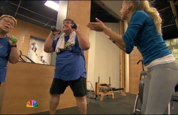 FOTO Anna Kurnikova antrenează oameni supraponderali în serialul "Biggest Loser" de la NBC