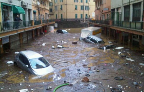 GALERIE FOTO » Imagini şocante din Genova! Furtunile au amînat Genoa-Inter